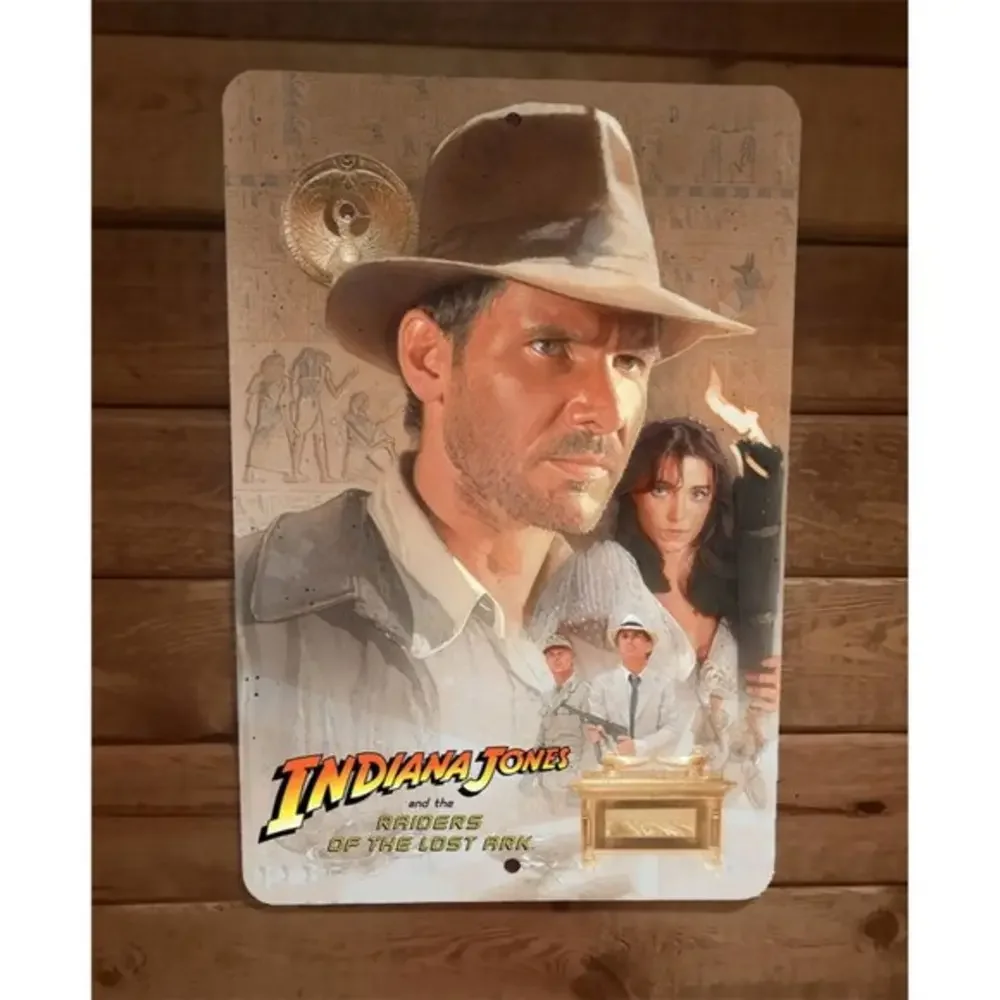 Indiana Jones Raiders of the Lost Ark Artwork 8x12 Metal Wall‎ Sign Poster